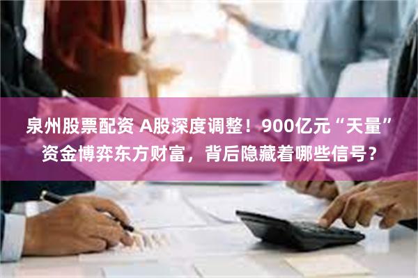 泉州股票配资 A股深度调整！900亿元“天量”资金博弈东方财富，背后隐藏着哪些信号？