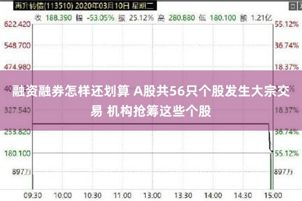 融资融券怎样还划算 A股共56只个股发生大宗交易 机构抢筹这些个股