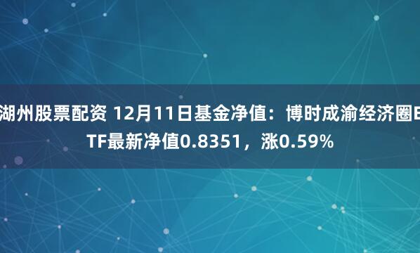 湖州股票配资 12月11日基金净值：博时成渝经济圈ETF最新净值0.8351，涨0.59%