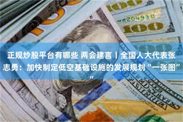 正规炒股平台有哪些 两会建言丨全国人大代表张志勇：加快制定低空基础设施的发展规划“一张图”